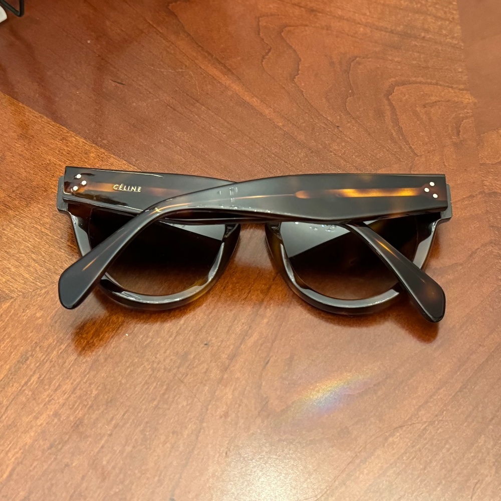 Celine Dark Havana Cat Eye Sunglasses - Picture 3 of 4